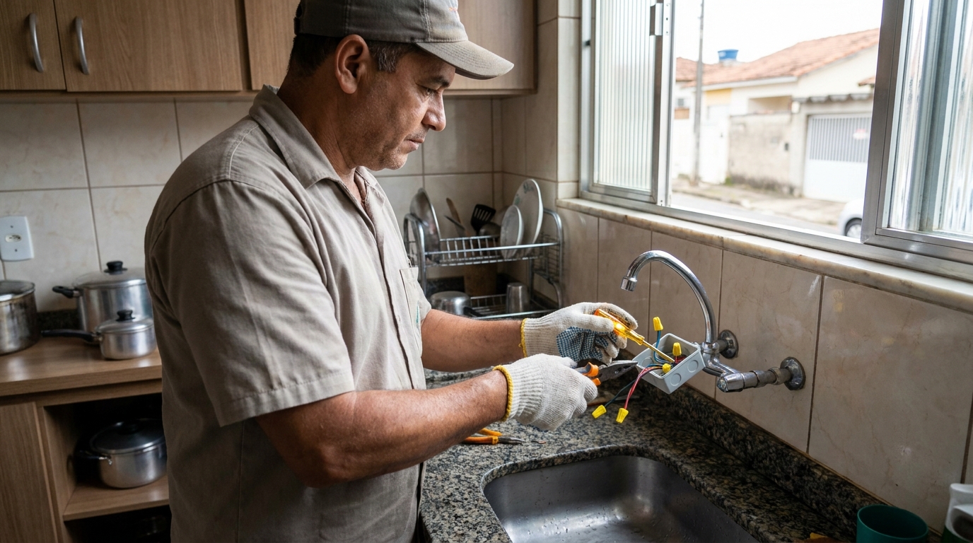 Adequação de Ponto Elétrico no Centro, Atibaia‑SP